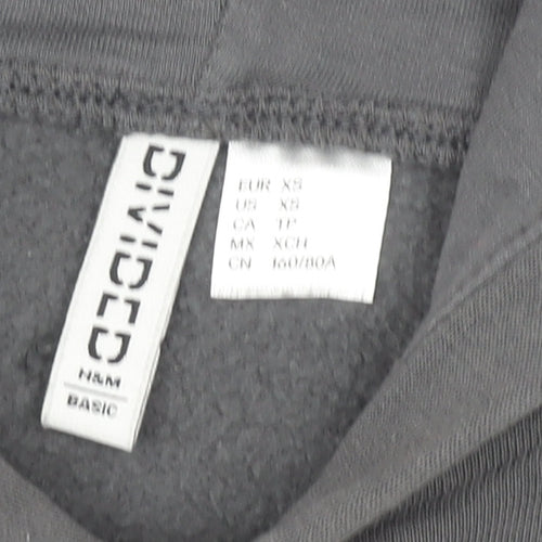 H&M Women’s Grey Pullover Hoodie Size 8