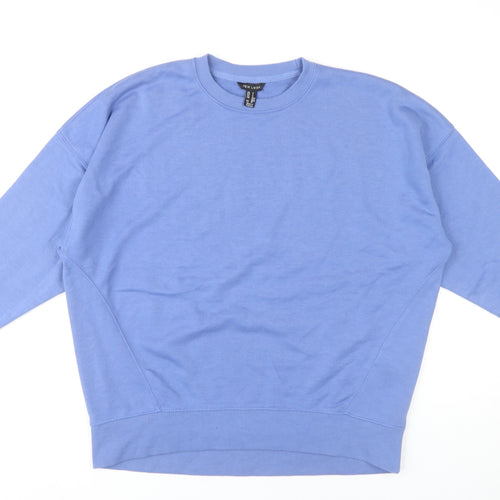 New Look Women's Blue Sweatshirt, Size S, Crew Neck