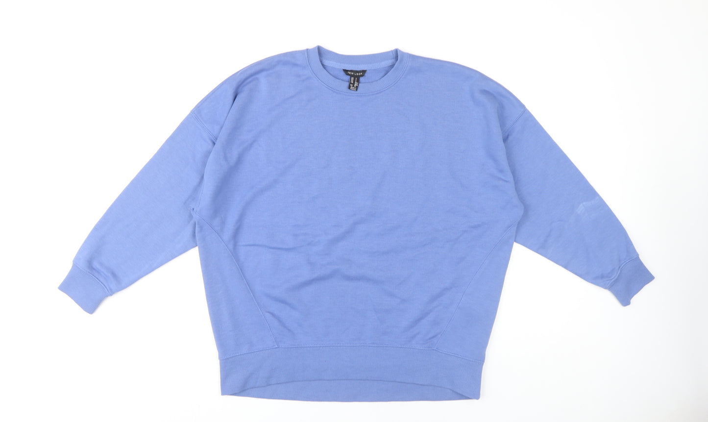 New Look Women's Blue Sweatshirt, Size S, Crew Neck