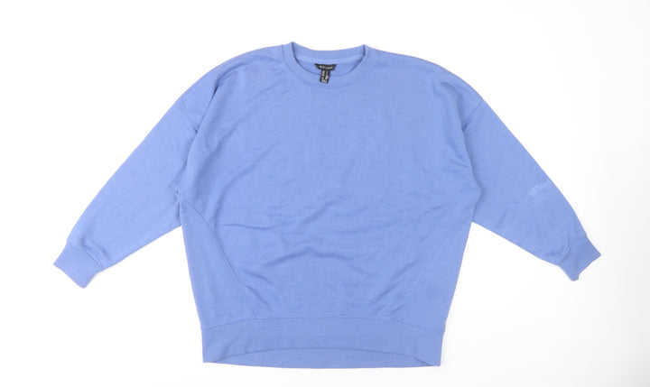 New Look Women's Blue Sweatshirt, Size S, Crew Neck