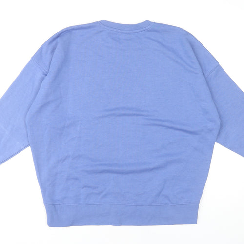 New Look Women's Blue Sweatshirt, Size S, Crew Neck