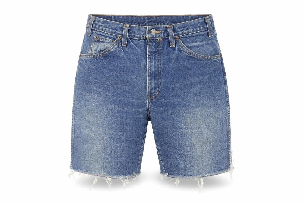 Dickies Blue Denim Cut-Off Shorts, Unisex, Relaxed 32in