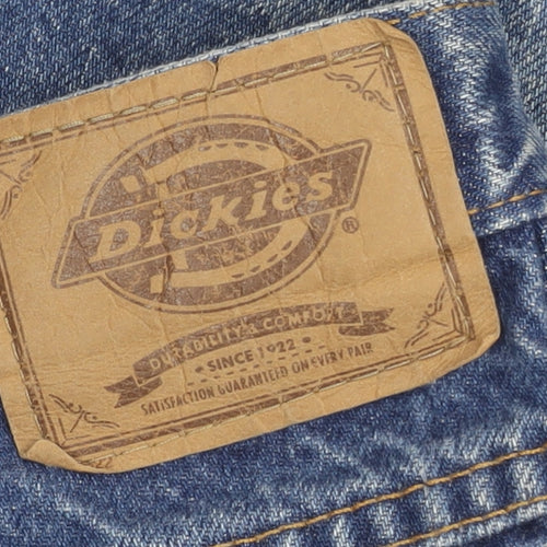 Dickies Blue Denim Cut-Off Shorts, Unisex, Relaxed 32in