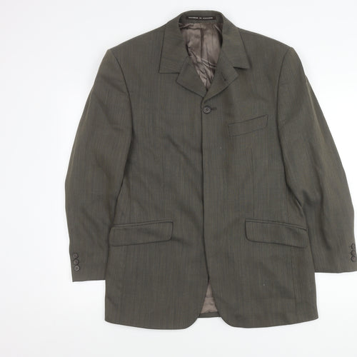 Jeff Banks Men's Grey Wool Blazer, 38, Short