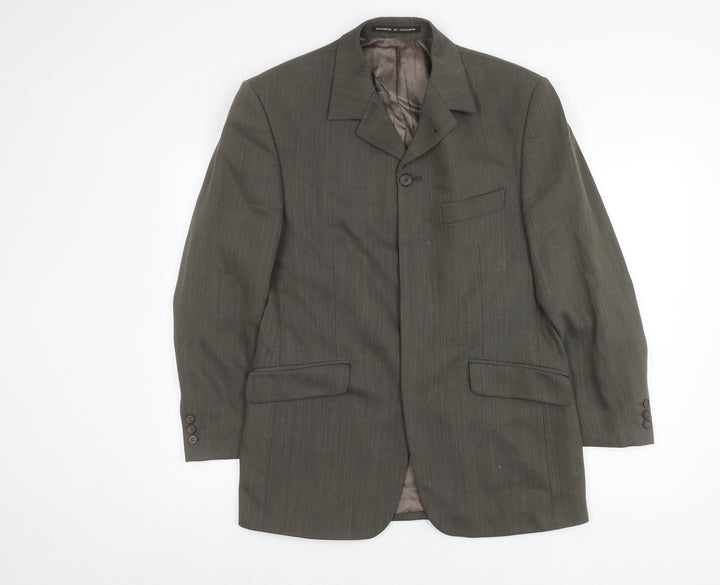 Jeff Banks Men's Grey Wool Blazer, 38, Short