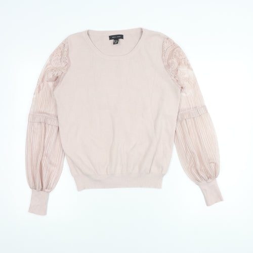 New Look Women's Pink Pullover Jumper Size 12