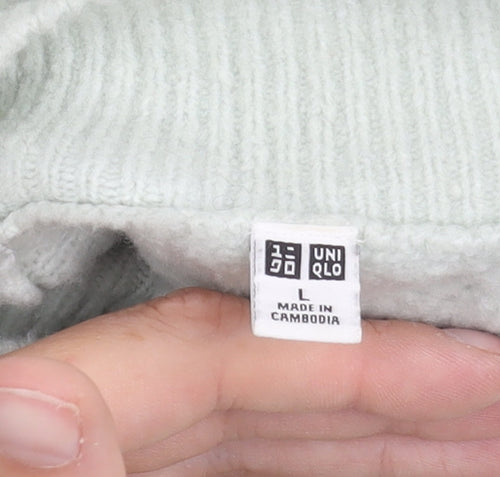 Uniqlo Women's Ivory Geometric Pullover Jumper L