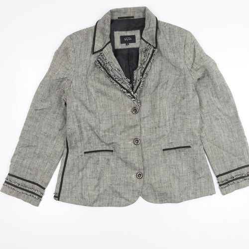 Marks and Spencer Women's Grey Suit Jacket Size 16