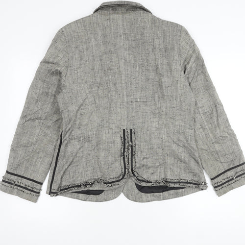 Marks and Spencer Women's Grey Suit Jacket Size 16