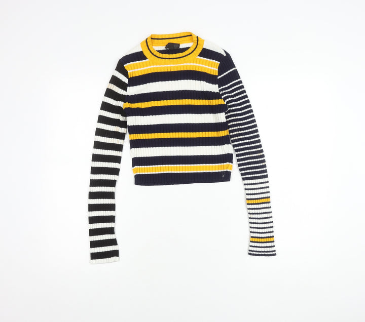 Topshop Women's Multicoloured Stripe Knit Jumper Size 12
