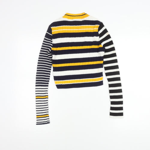 Topshop Women's Multicoloured Stripe Knit Jumper Size 12
