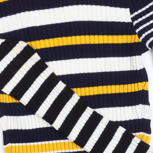 Topshop Women's Multicoloured Stripe Knit Jumper Size 12