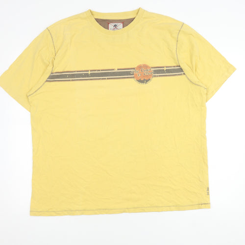 Fat Face Men's Yellow Short Sleeve XL T-Shirt