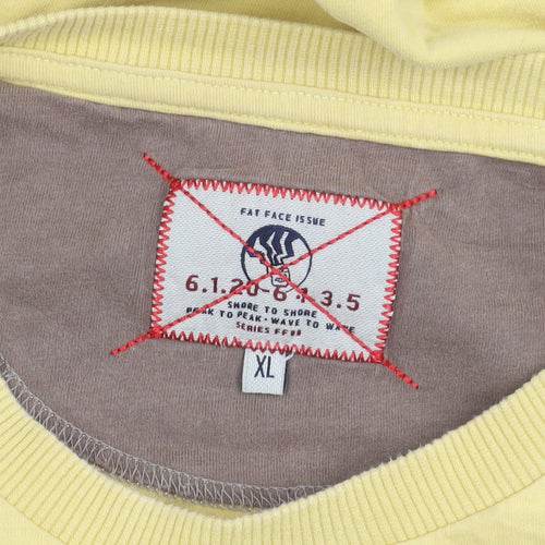 Fat Face Men's Yellow Short Sleeve XL T-Shirt