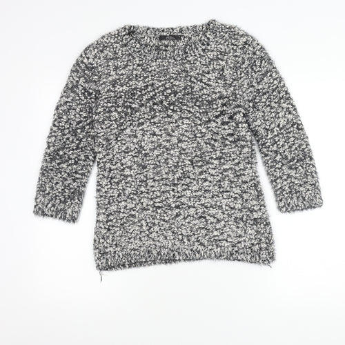 BM Collection Women's Grey Knit Jumper M