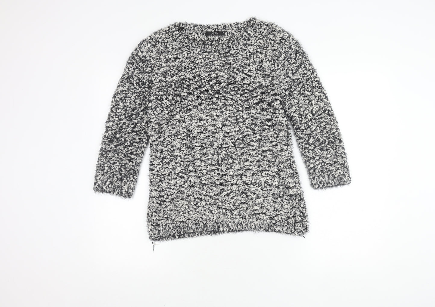 BM Collection Women's Grey Knit Jumper M