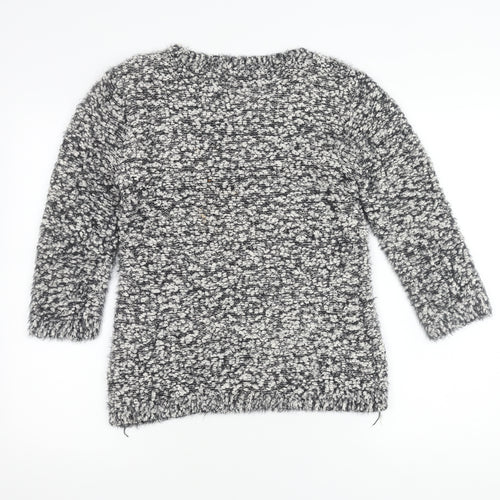 BM Collection Women's Grey Knit Jumper M