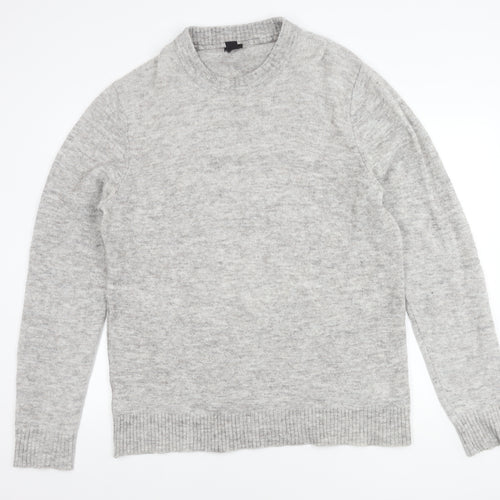 H&M Women's Grey Crew Neck Jumper Size 14