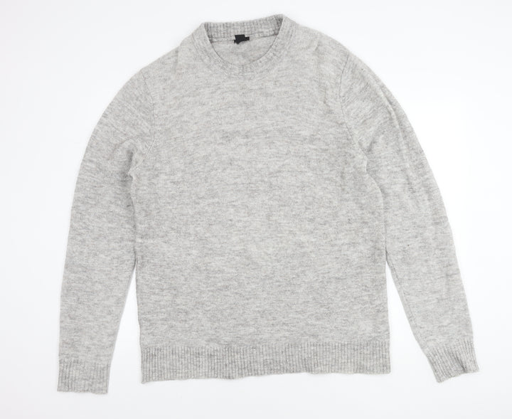 H&M Women's Grey Crew Neck Jumper Size 14