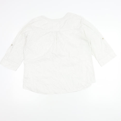 Faithful & True White Women's Blouse - Size 14, Casual