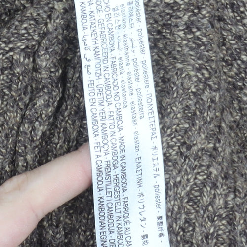 Zara Men's Brown Cable-Knit Pullover Jumper, Size S