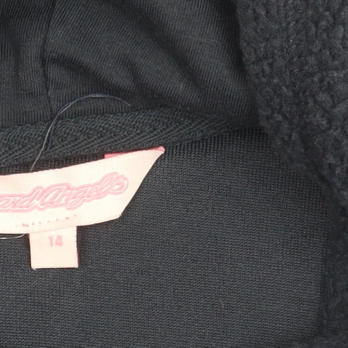 Board Angels Womens Black Fleece Hoodie Size 14