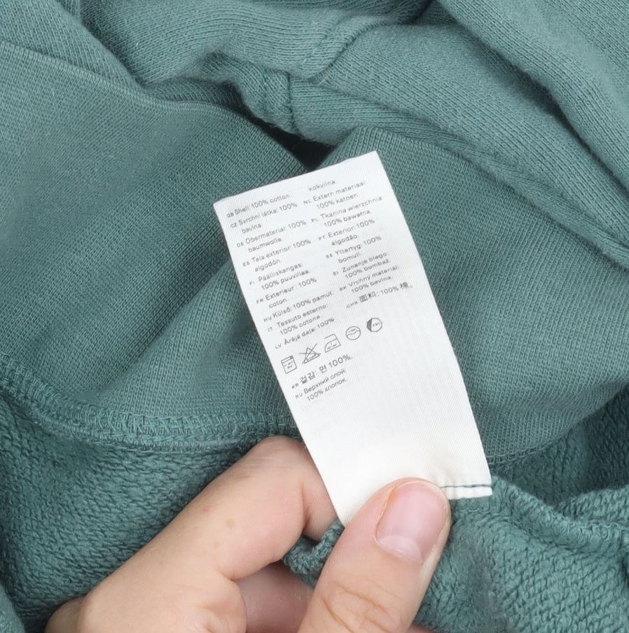 Green Cotton Pullover Sweatshirt - Unisex Adult Large