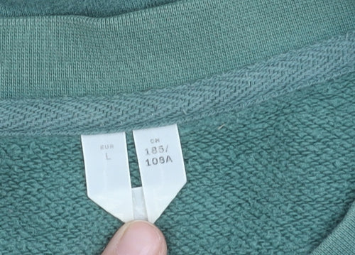 Green Cotton Pullover Sweatshirt - Unisex Adult Large
