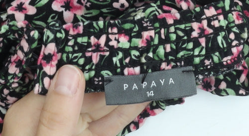 Papaya Womens Multicoloured Floral Dress Size 14