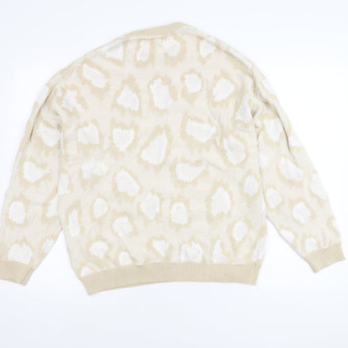 ASOS Design Women's Beige M Animal Print Jumper