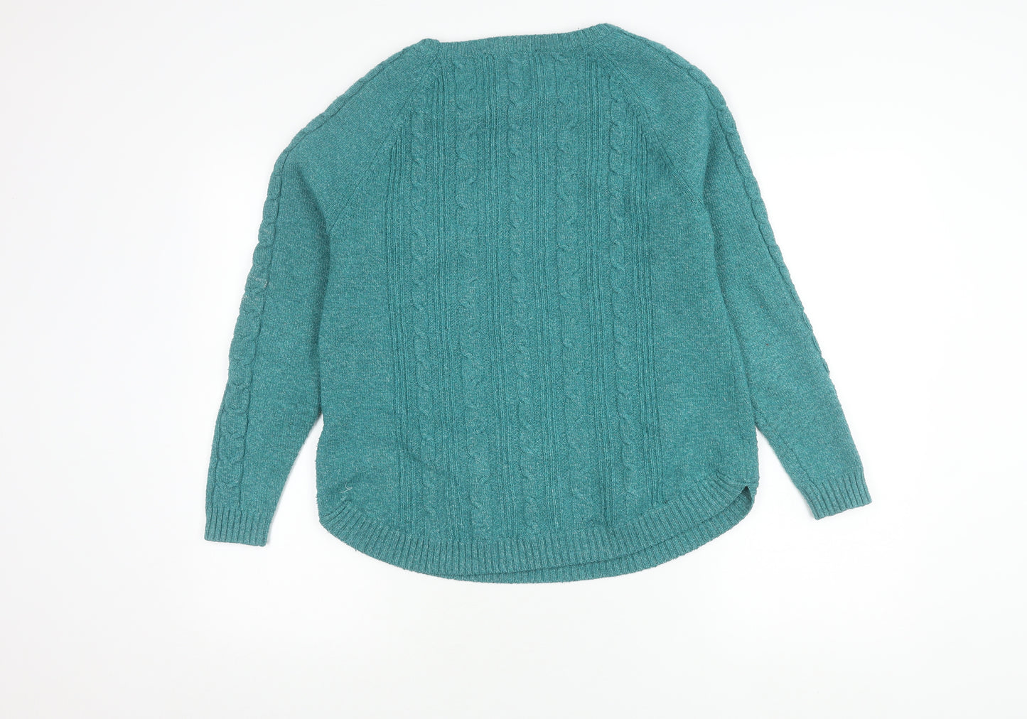 Bonmarché Women's Blue Cable-Knit Jumper, Size 12-14