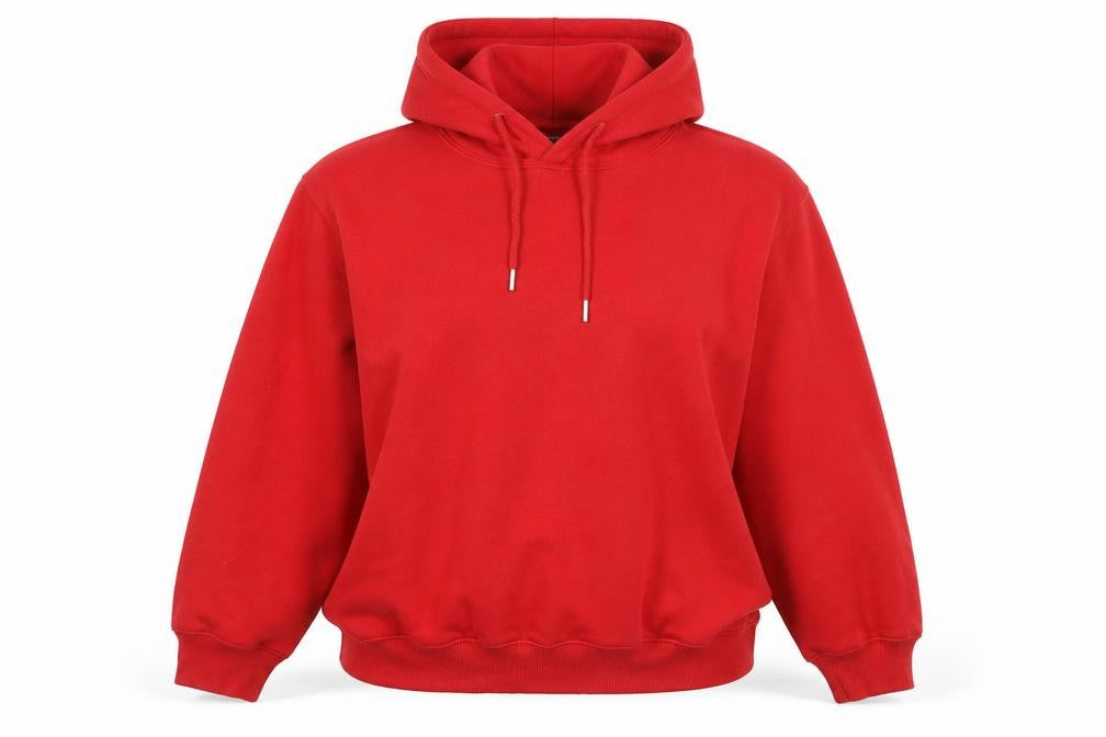 Front view of PRETTYLITTLETHING Red Women's Pullover Hoodie - M