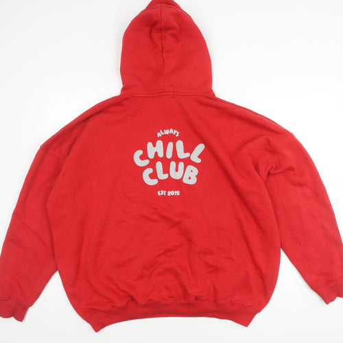 PrettyLittleThing Red Women's Pullover Hoodie - M