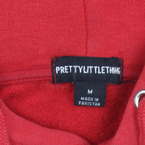 PrettyLittleThing Red Women's Pullover Hoodie - M