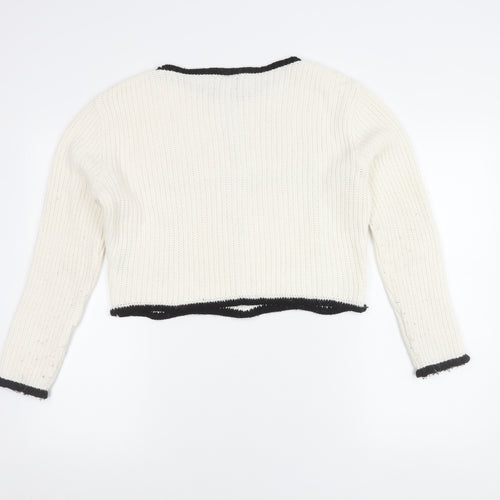 ASOS Women’s White Pullover Knit Jumper Size 8