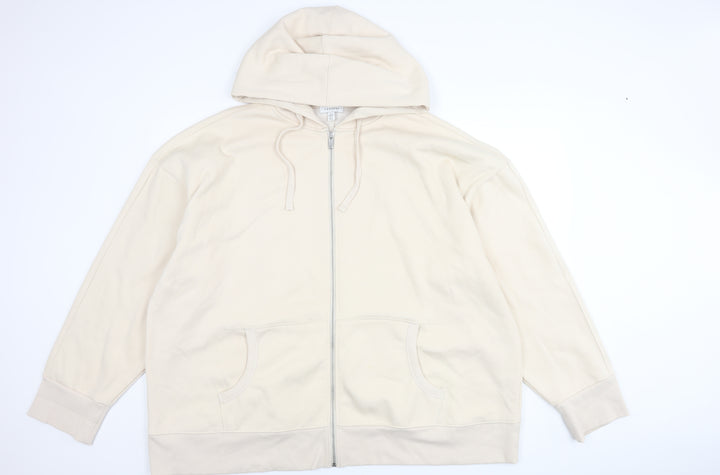 Topshop Women’s Beige Hooded Jacket, Size L, Casual