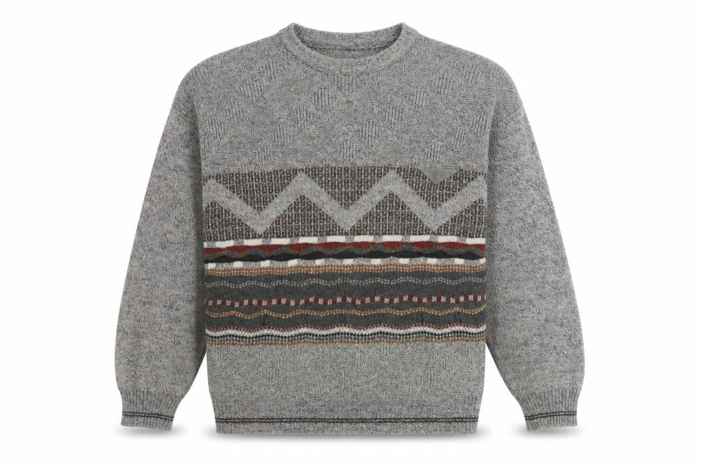 Front view of C&A Men's Grey jumper - M