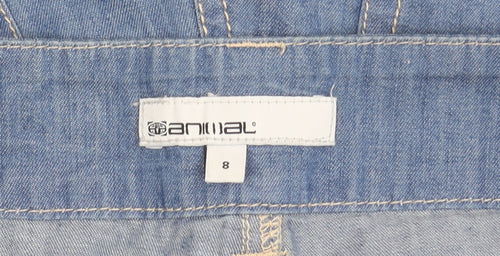 Animal Women's Blue Size 8 Cotton Shorts