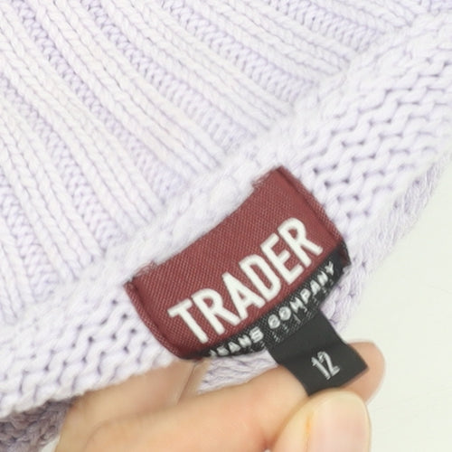 Trader Women's Multicoloured Mock Neck Jumper Size 12