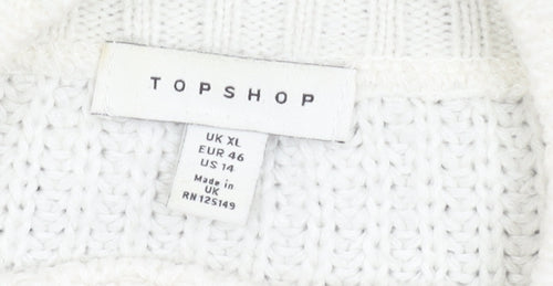 Topshop Women's XL Striped Jumper in Black, Grey, White