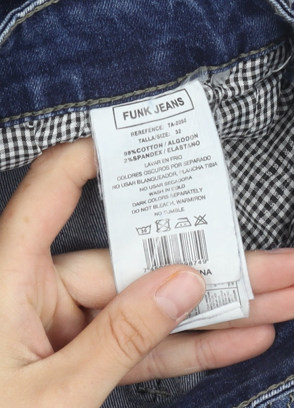 Funk Jeans Women's Blue Bermuda Shorts Size 10