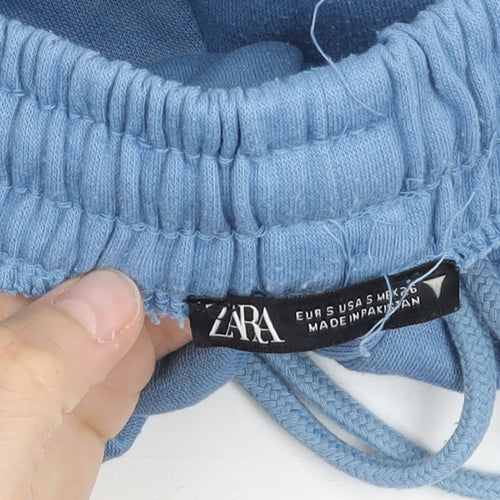 Zara Women’s Blue Jogger Trousers, Size S, Elastic Waist