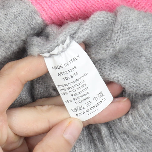 Isabella D. Women's Grey Cardigan, S, V-Neck, Casual