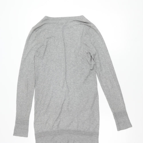 Topshop Women's Grey Cardigan, Size 8, Button Knit