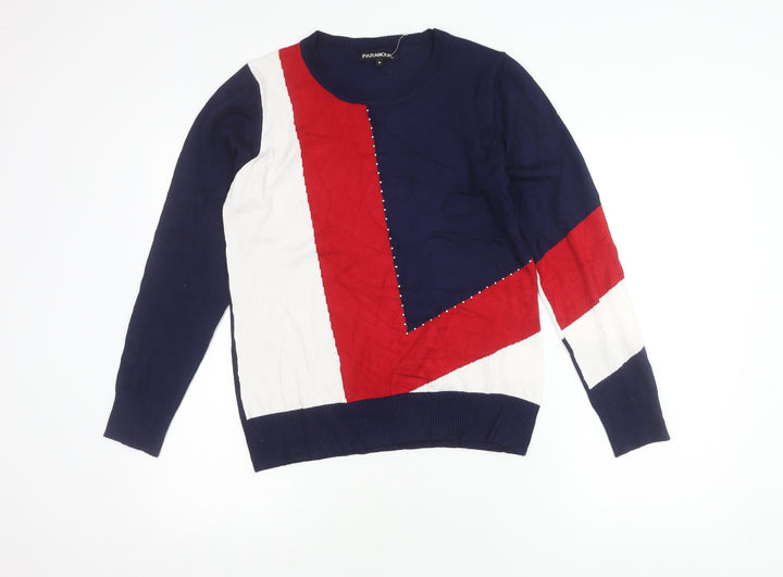 Paramour Women's Multicoloured Geometric Pullover Jumper Size S