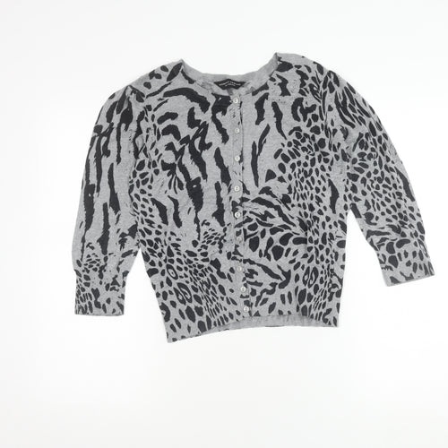 Dorothy Perkins Womens Grey Animal Cardigan 12
