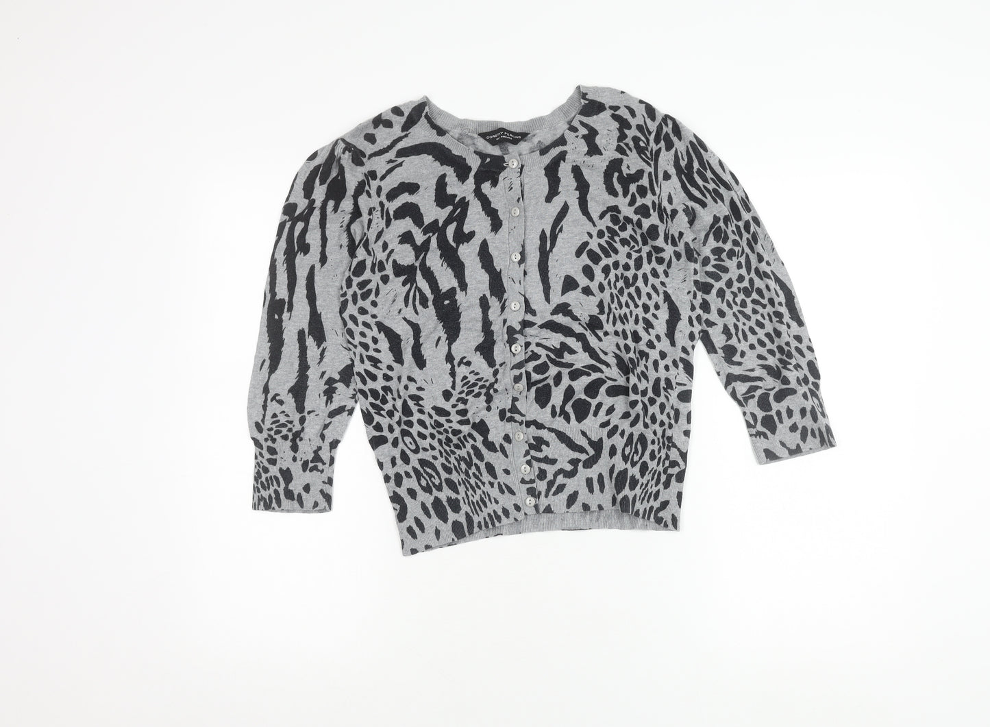 Dorothy Perkins Womens Grey Animal Cardigan 12