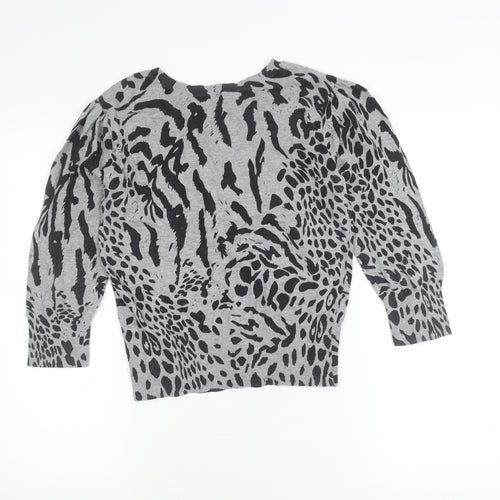 Dorothy Perkins Womens Grey Animal Cardigan 12