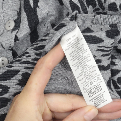 Dorothy Perkins Womens Grey Animal Cardigan 12
