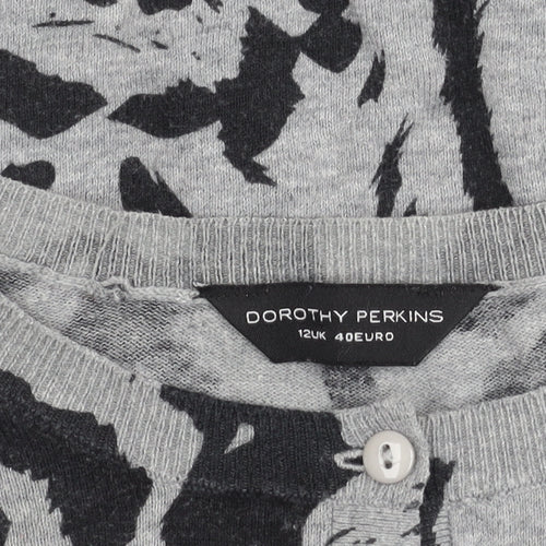 Dorothy Perkins Womens Grey Animal Cardigan 12